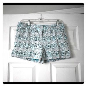 Blue and white shorts